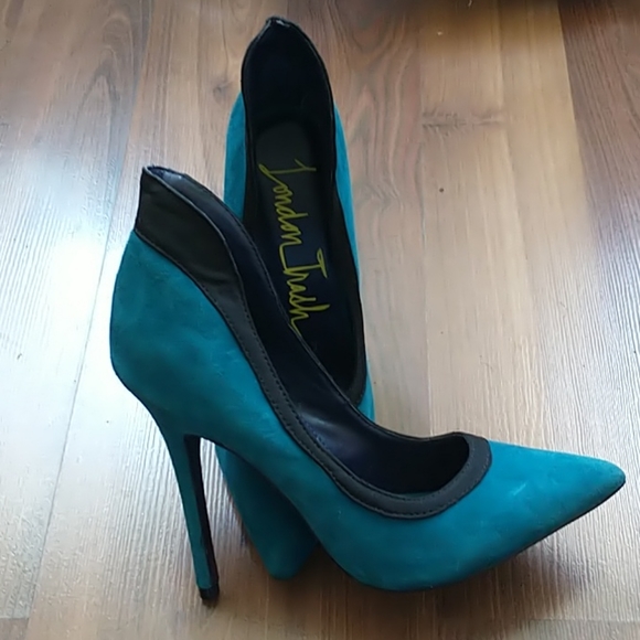 London Trash stiletto, size 7, Dark turquoise - Picture 2 of 4